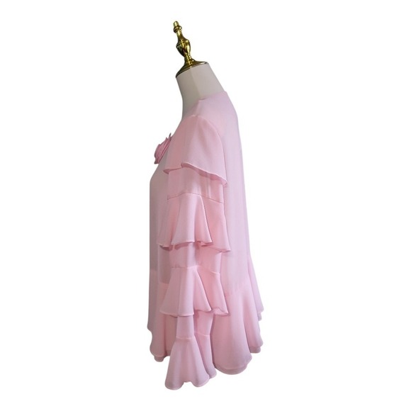 Hosanna Designer Design Pink Clip Sheer Cardigan Vintage Womens Size M - Picture 4 of 8